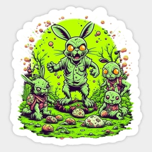 Zombie Easter Bunny Sticker